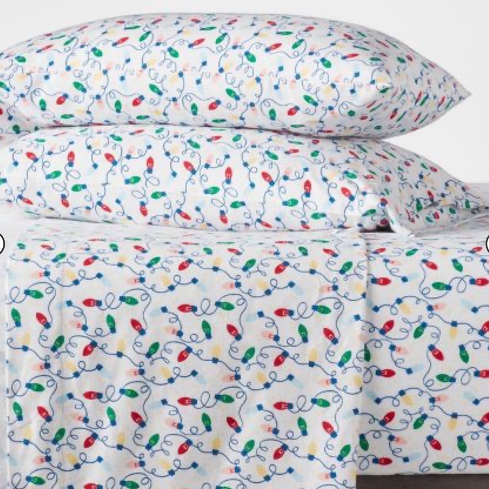 Queen Christmas Flannel Sheet Set - Wondershop™